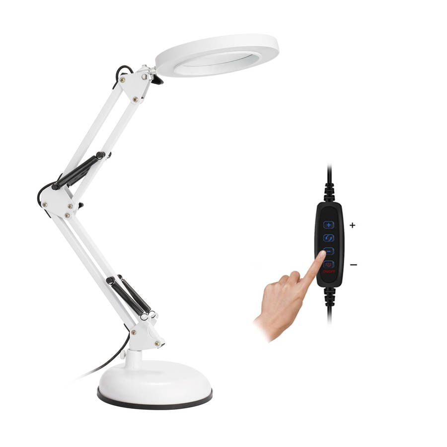 Magnifier Lamp Desktop LED Magnifier Lamp Nail Salon 5X Magnifying Lam