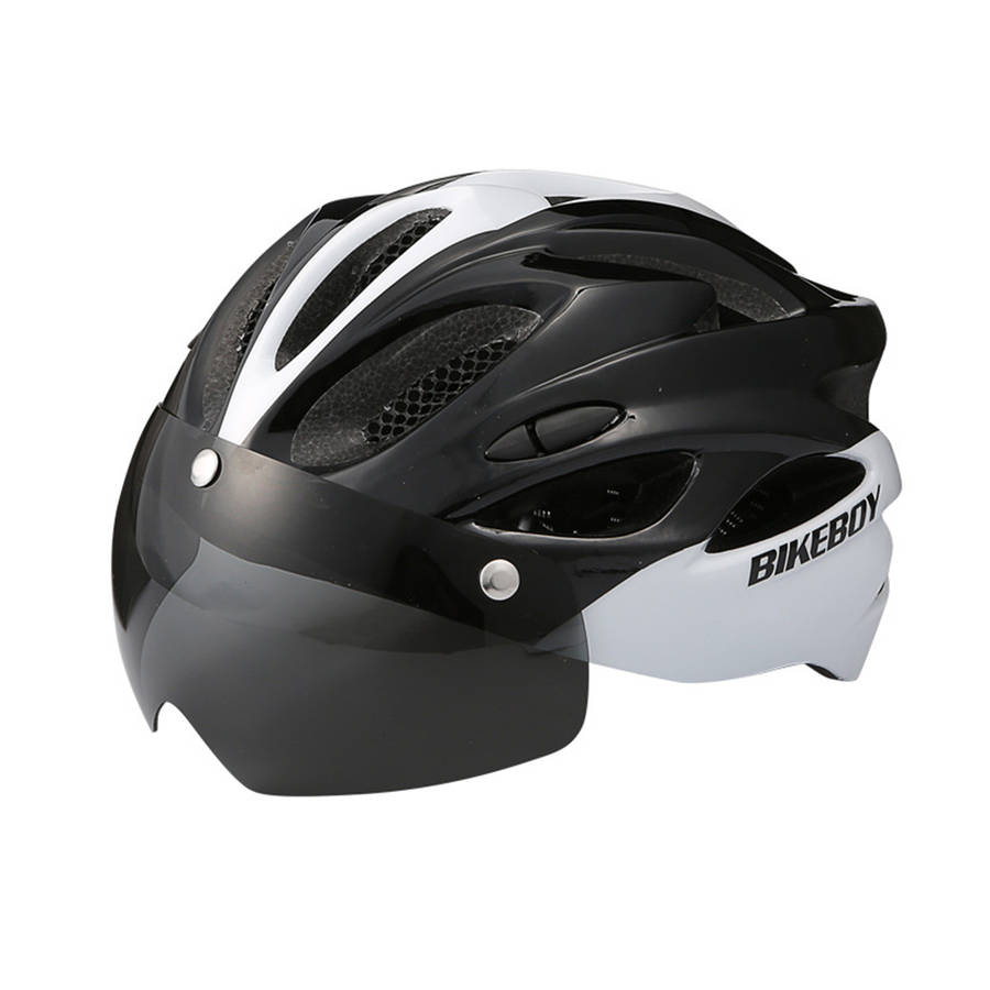 New Bicycle Helmet Goggles Road Riding Helmet With Mountain Bike Windshield Glas