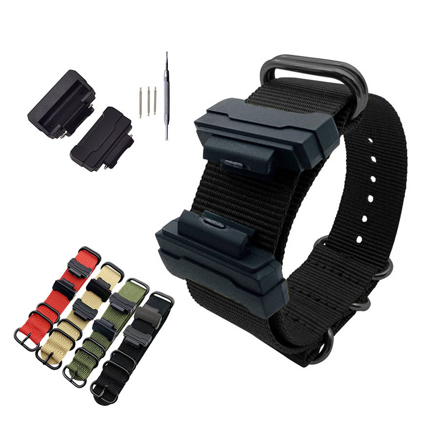 Bakeey 22mm Nylon Strap Replacement Watch Band with TPU Conversion Kit & Pins for Casio G-SHOCK GA-1
