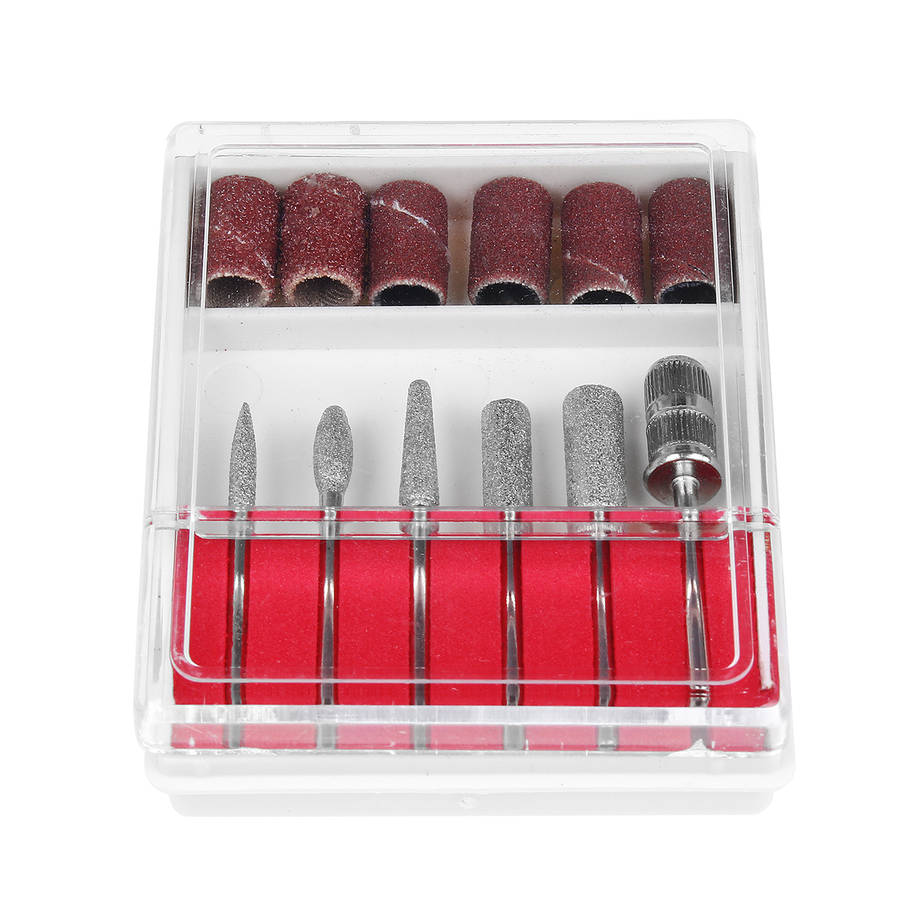 Profession Manicure Pedicure Electric Drill File Nail Art Pen Machine Tool Kit (Color1 Purple)