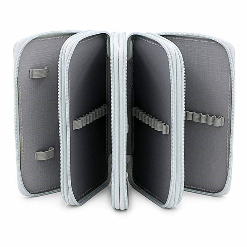 Multifunctional 72 Holes 4 Layers Pencil Case Pencil Curtain Sketch Colored Pencils Bag School Art P