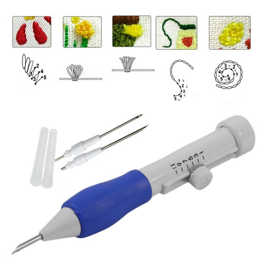 Magic Diy Embroidery Pen Set Knitting Sewing Tool Kit Punch Needle Adjustable