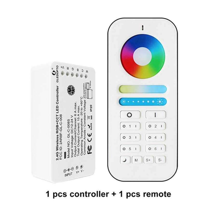 GLEDOPTO Smart APP RGB+CCT LED Strip Controller Remote Control Touch Panel Plus Work With Z (Type D)