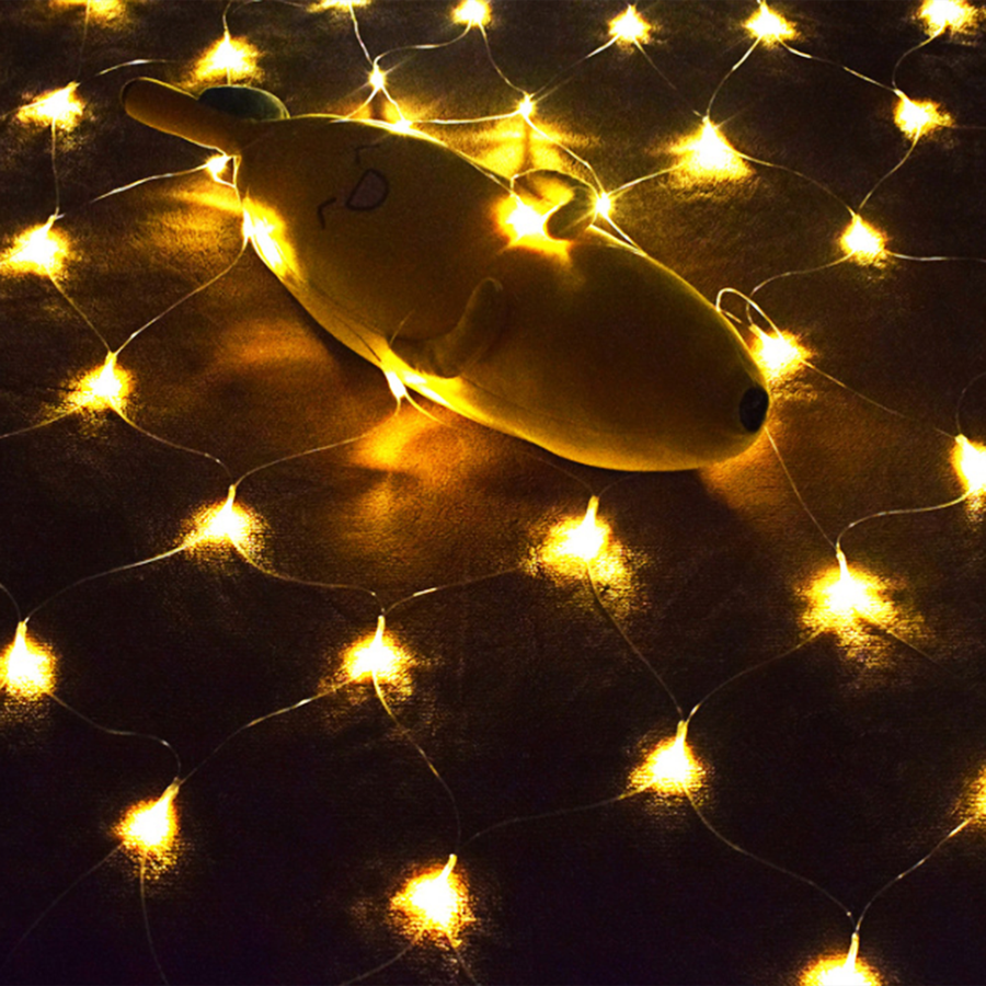 3x2M 200LED String Light Net Mesh Curtain Fairy Lamp Garden Wedding Part