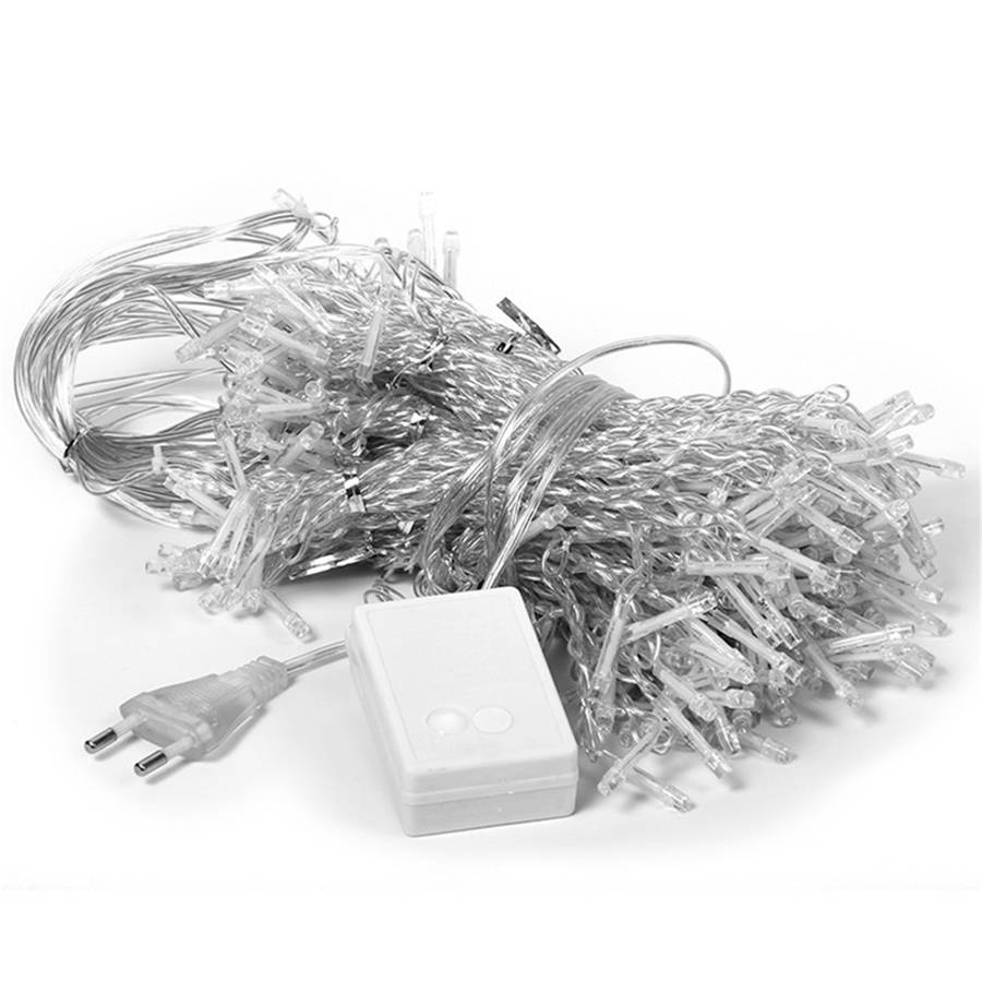 New 6M*3M EU Plug Icicle Window 600 LED Curtain Starry Fairy String Light for Ho