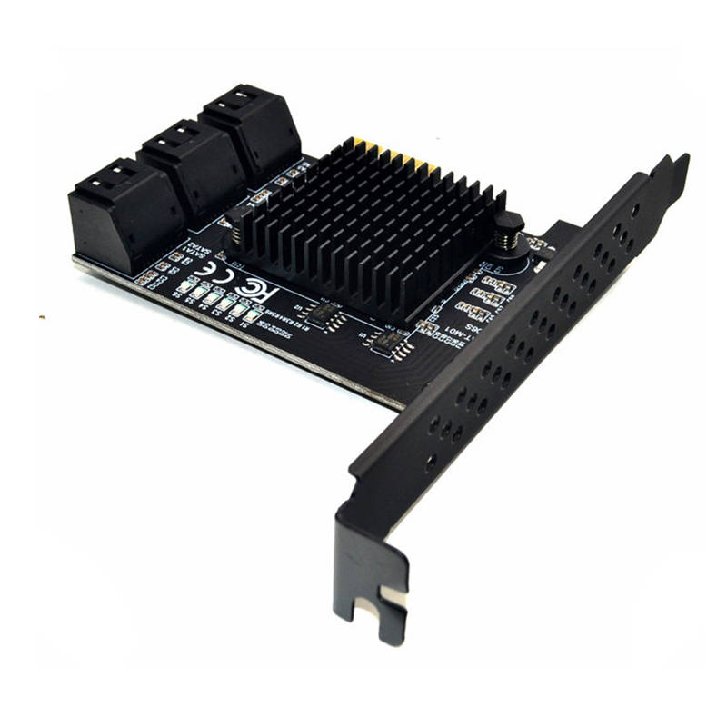 ITHOO PCE6SAT-M01 6 Ports SATA3.0 SSD PCI-E Expansion Card 6Gbps IPFS Hard Disk Adapter for Desktop