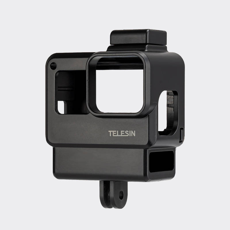 TELESIN GP-FMS-008 Protective Shell Case with Cold Shoe Mount for GoPro Hero 7 6 5 Black Action Spor
