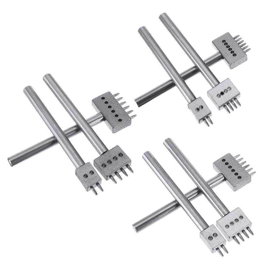 4/5/6mm Leather Chisel Craft Tools Hole Punch Stitching Punch Tool Set (Size 4mm)