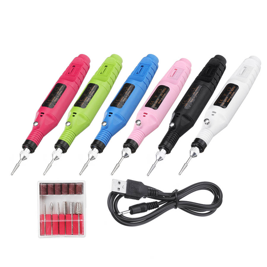 USB Charging Electric Nail Grinder Drill Portable Manicure Pedicure Nail