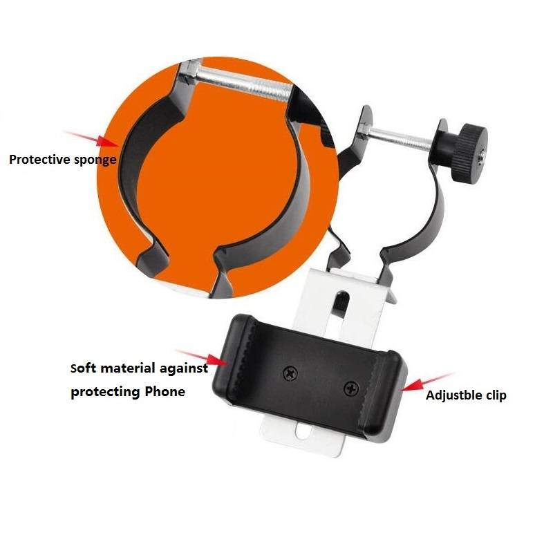 Universal Mobile Phone Adapter Clip Bracket Mount Holder for Telescope Microscope Compatible with Te