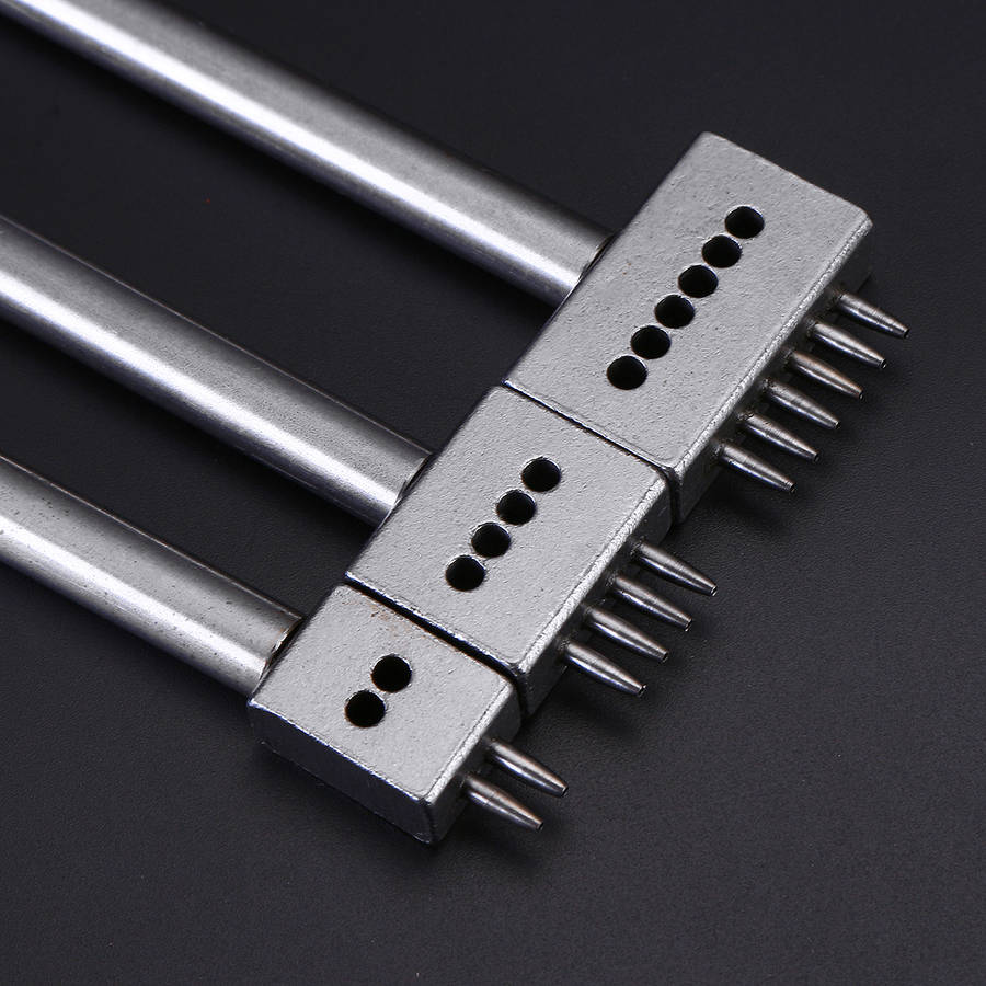 4/5/6mm Leather Chisel Craft Tools Hole Punch Stitching Punch Tool Set (Size 4mm)