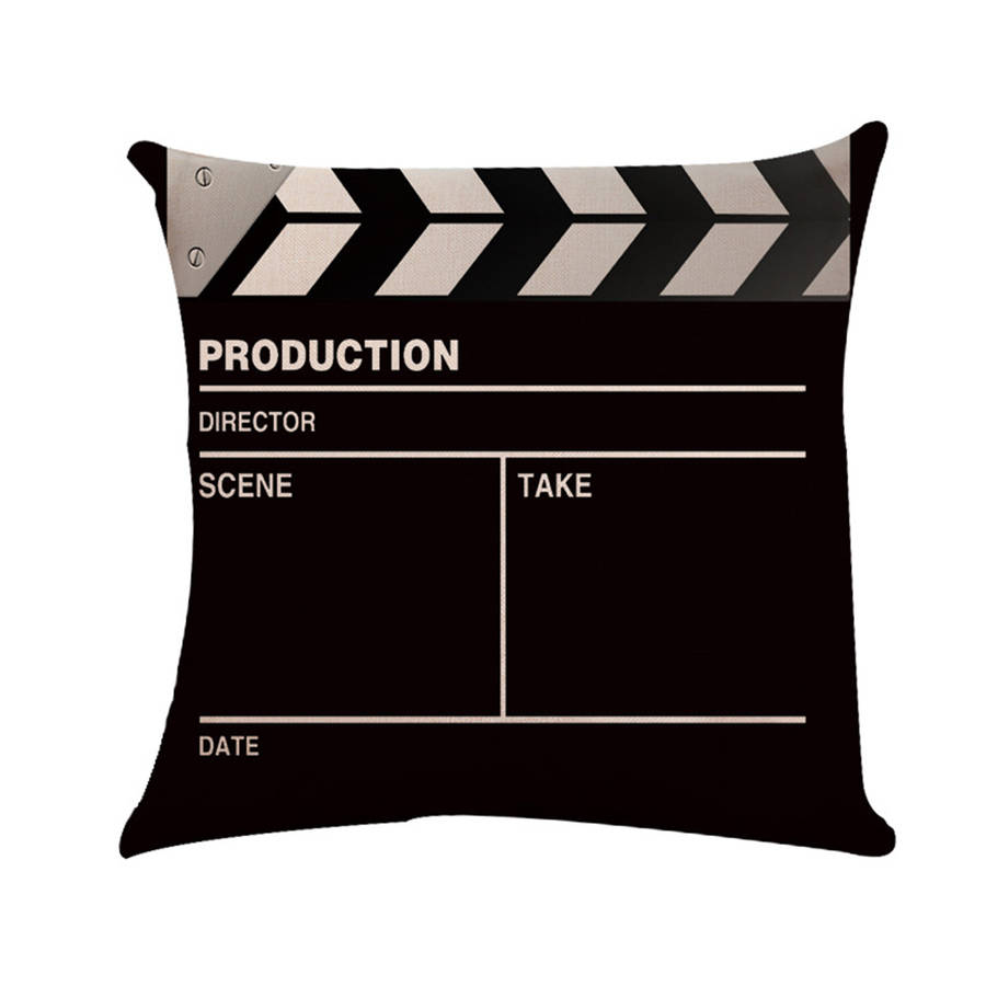 4PCS Linen Sofa Car Home Movie Theater Cinema Pillow Case