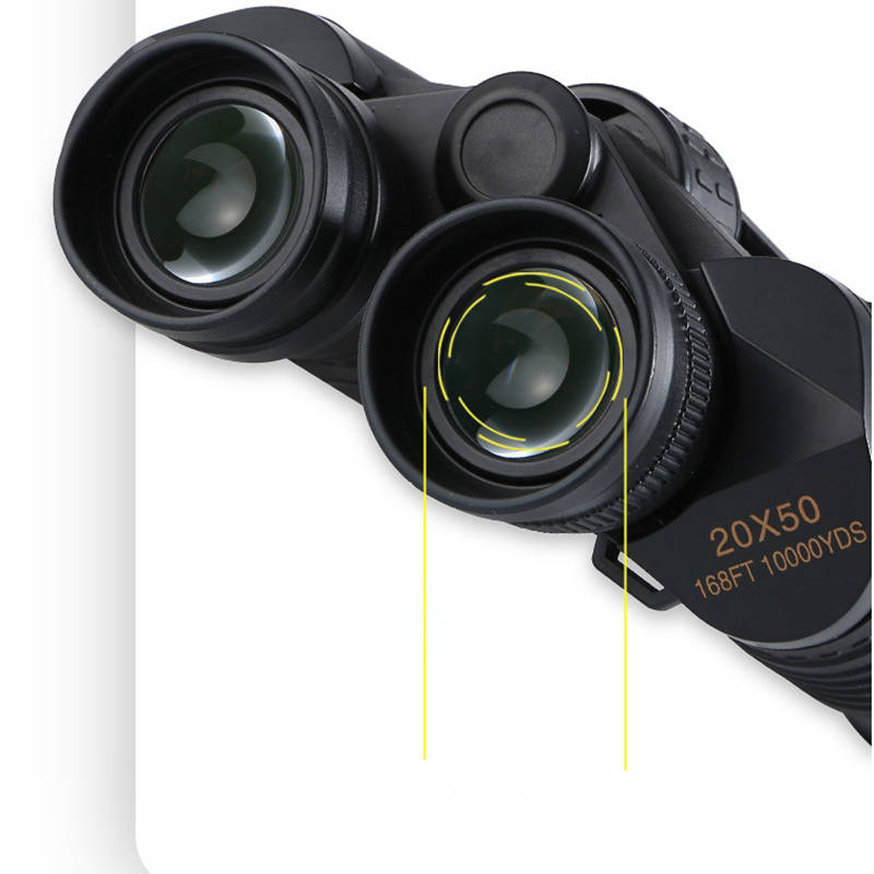 LUXUN 20x50 Binocular Outdoor Waterproof Antifogging HD Light Night Vision Binoculars Camping Tra...