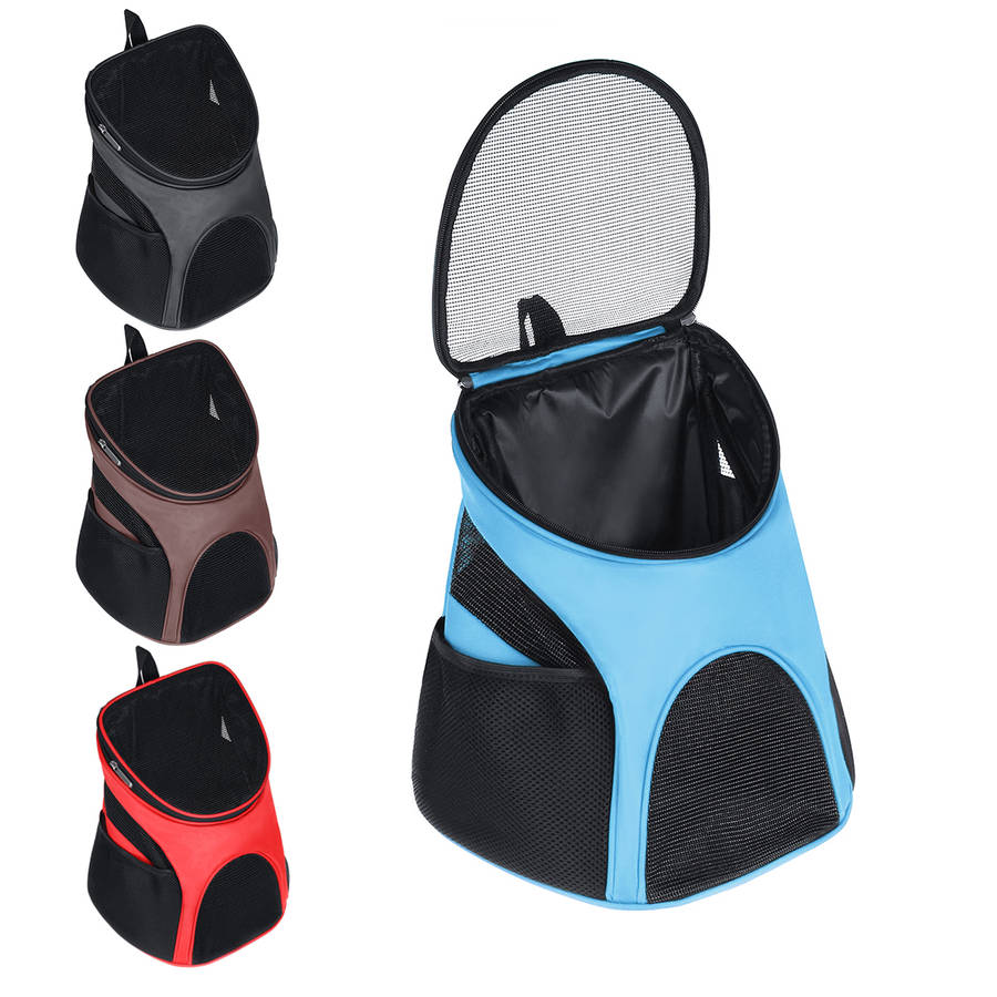 Portable Cat Dog Pet Double Shoulder Mesh Bag Backpack Travel Carrier Case Pouch