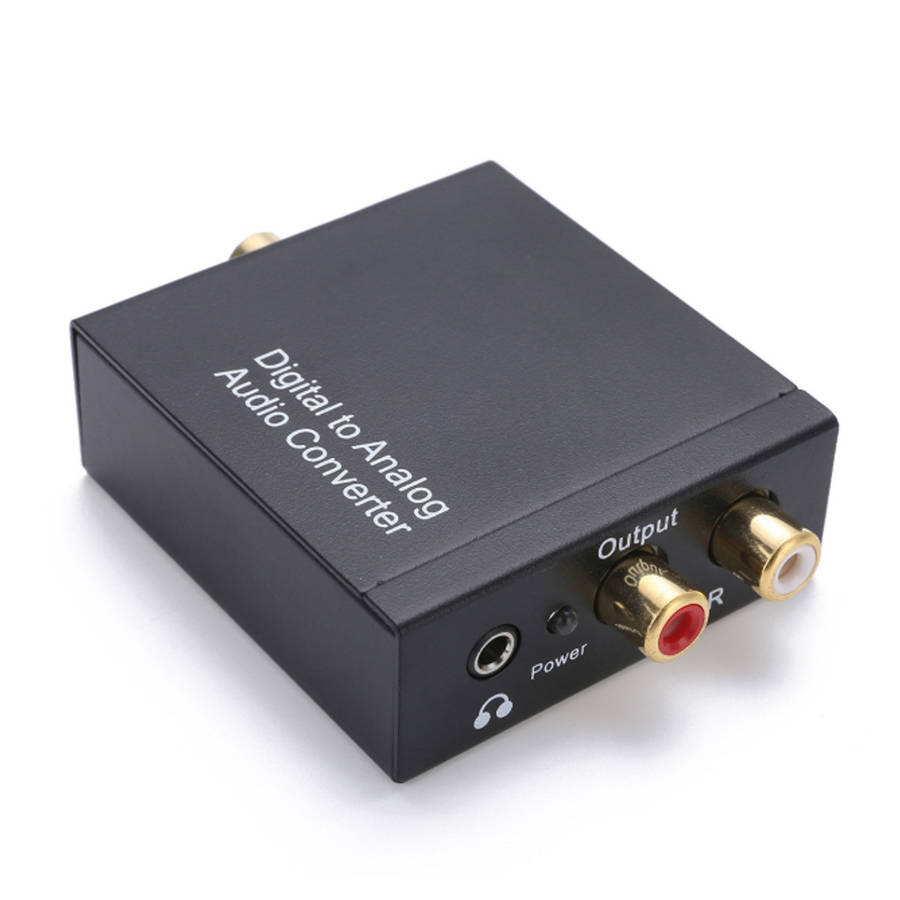 Digital Optical Coax Coaxial Toslink to Analog RCA L/R Converter Stereo Audio Adapter USB (Model A)