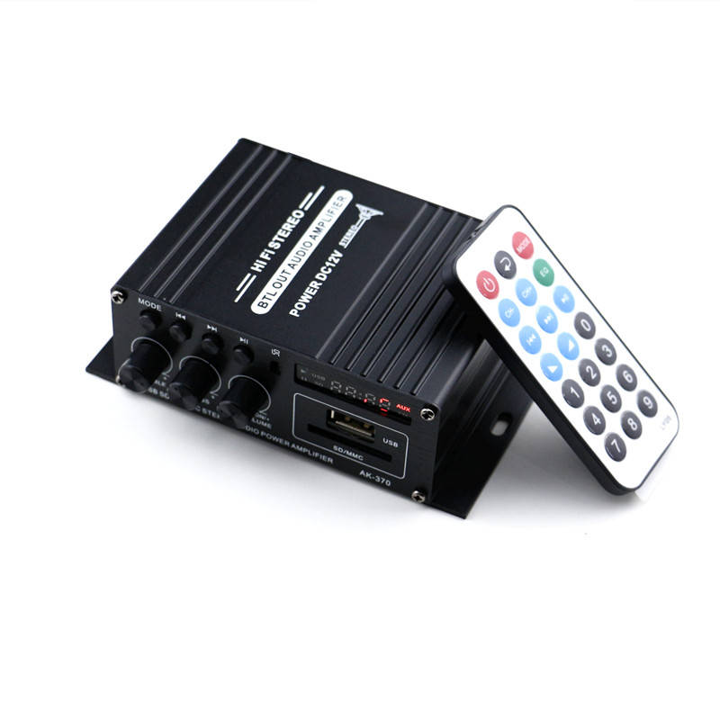 AK370 400W DC 12V / AC 220V Remote Control bluetooth HiFi Home car Stereo Amplifier Music Receiver F