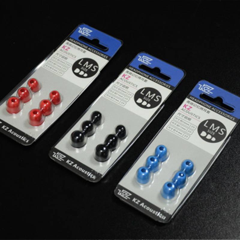 Original KZ 3 Pairs 6PCS Noise Isolating Comfortble Memory Foam Earbud Tip Ear Pads In- (Color Blue)