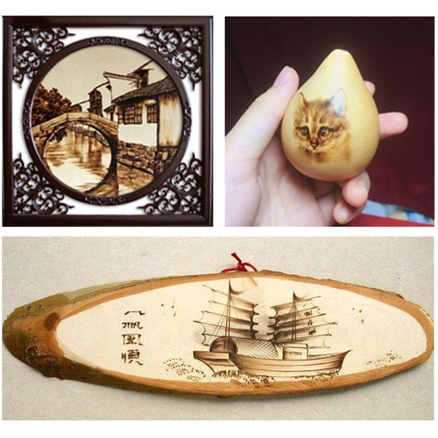 101Pcs 60W Wood Burning Pen Soldering Tools Stencil Iron Craft Set Pyrography Tool