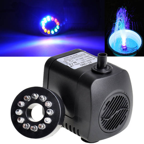 800L/H 210 GPH Submersible Water Pump For Aquarium Fish Tank Pond Fountain Wi (Adaptor 110V US Plug)