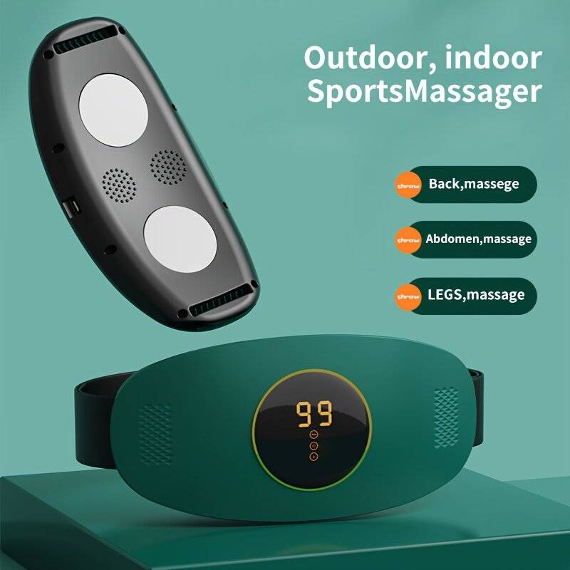Black - 4 in 1 Electric Vibration Fitness Massager 30W Power EMS High Vibration Tech 3000mAh Battery
