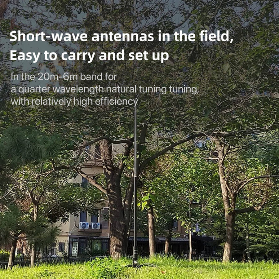 Standard - 100W 20M-6M Band Shortwave Portable Antenna GP Antenna Vertical Tie Rod Antenna for HAM R