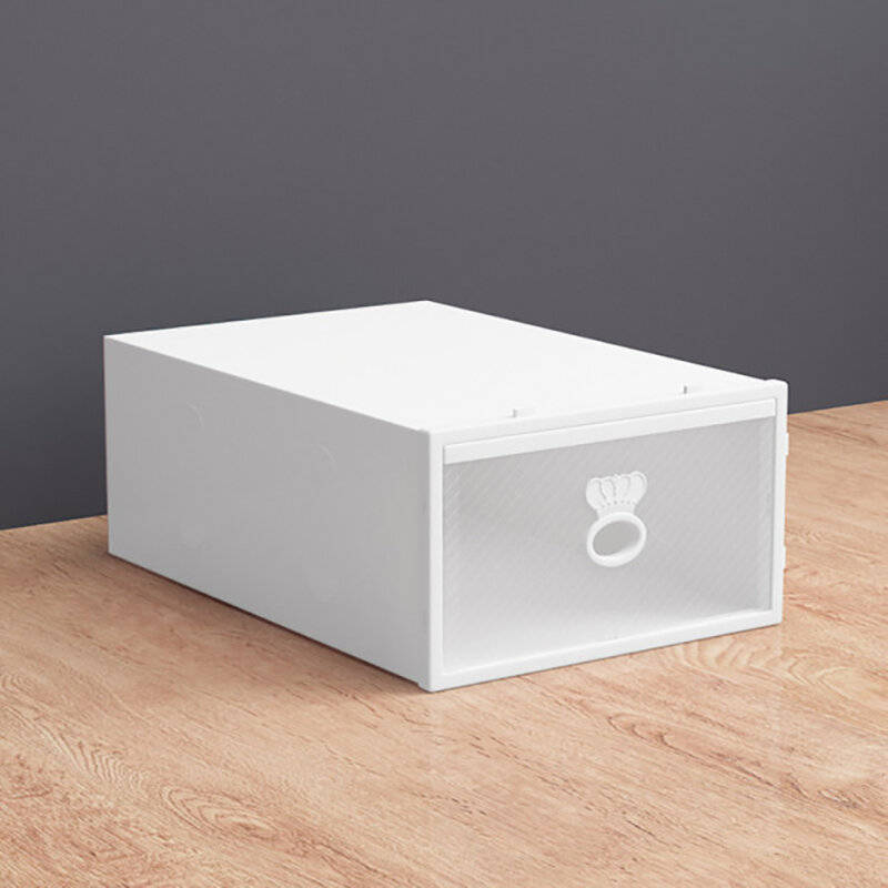 1 Piece Plastic Flip Shoes Storage Box Organizer Foldable Clear Shoes Storage Box Stackable Stacking