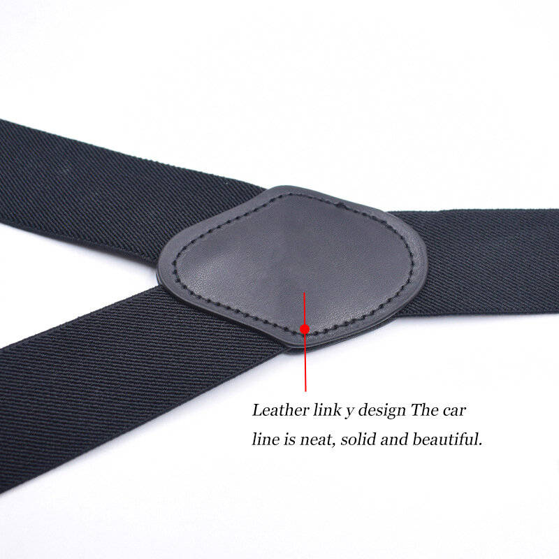 Brown - Men's Suspender Business Trousers Strap Clips Braces Vintage Casual Suspensorio Trousers Six