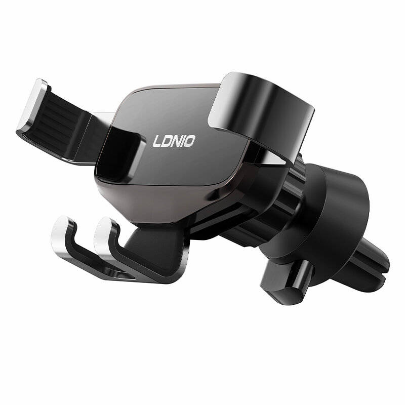 Black - LDNIO MG13 Gravity Mechanical Car Phone Holder Car Air Vent Navigation Mount Stand 360 Rotat