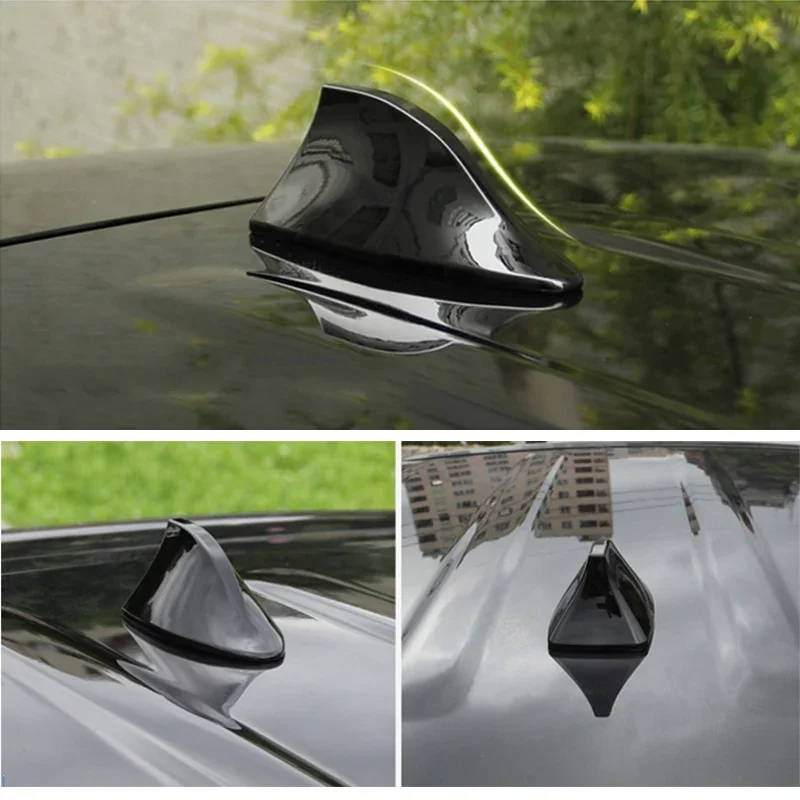 Silver - Universal Car Shark Fin Roof Antenna Auto Radio Signal Antennas for BMW Car Shark Fin Anten