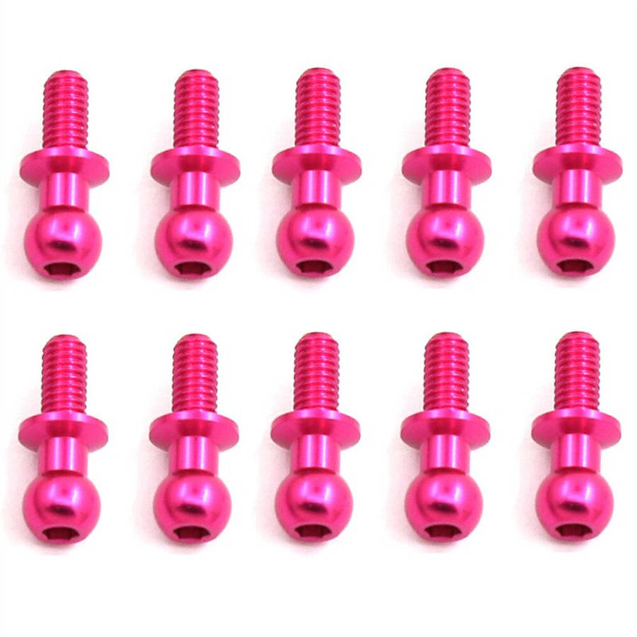 Black - 10PCS Metal Pull Rods Shocks Ball Head M3 for TAMIYA TT01 TT02 D5 1/10 RC Car On-Road Vehicl