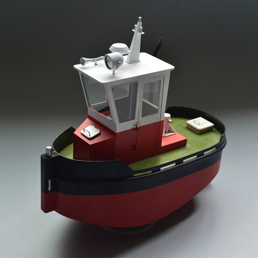 White - Tony Ray Aero Model 1/18 Mini Little Otter Tug Boat RC Ship DIY KIT Unassembled w/ Motor ESC