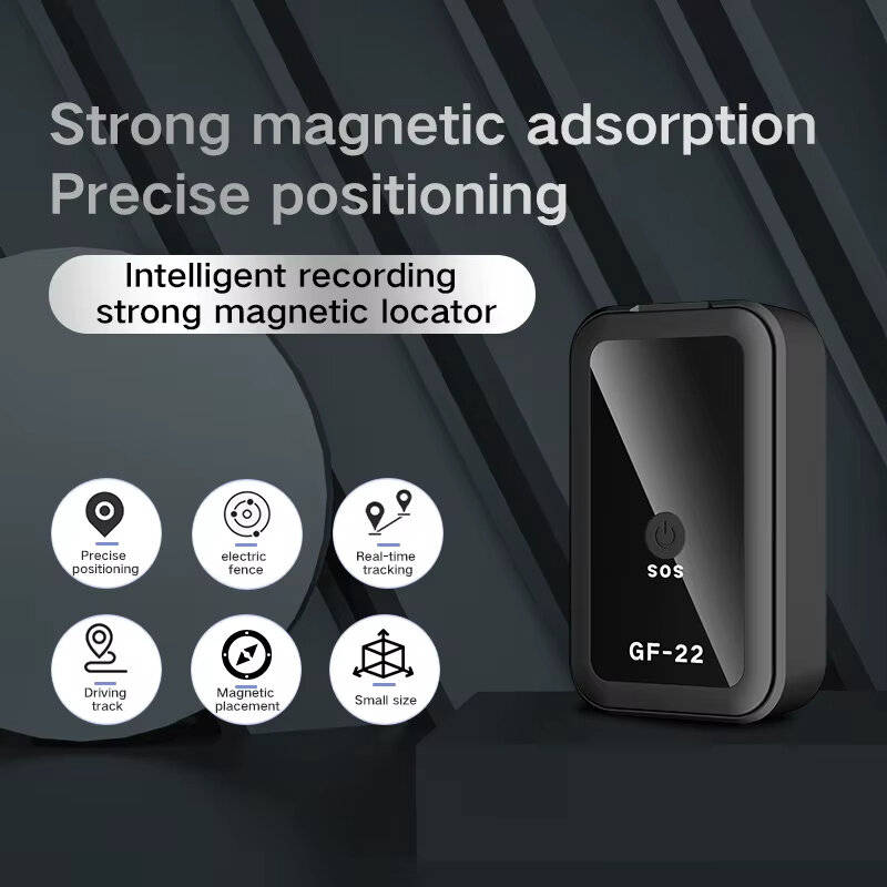 Black - Mini Car Tracker Real Time Magnetic GPS Device Anti-Loss Location Tractor Precise SlMMessage