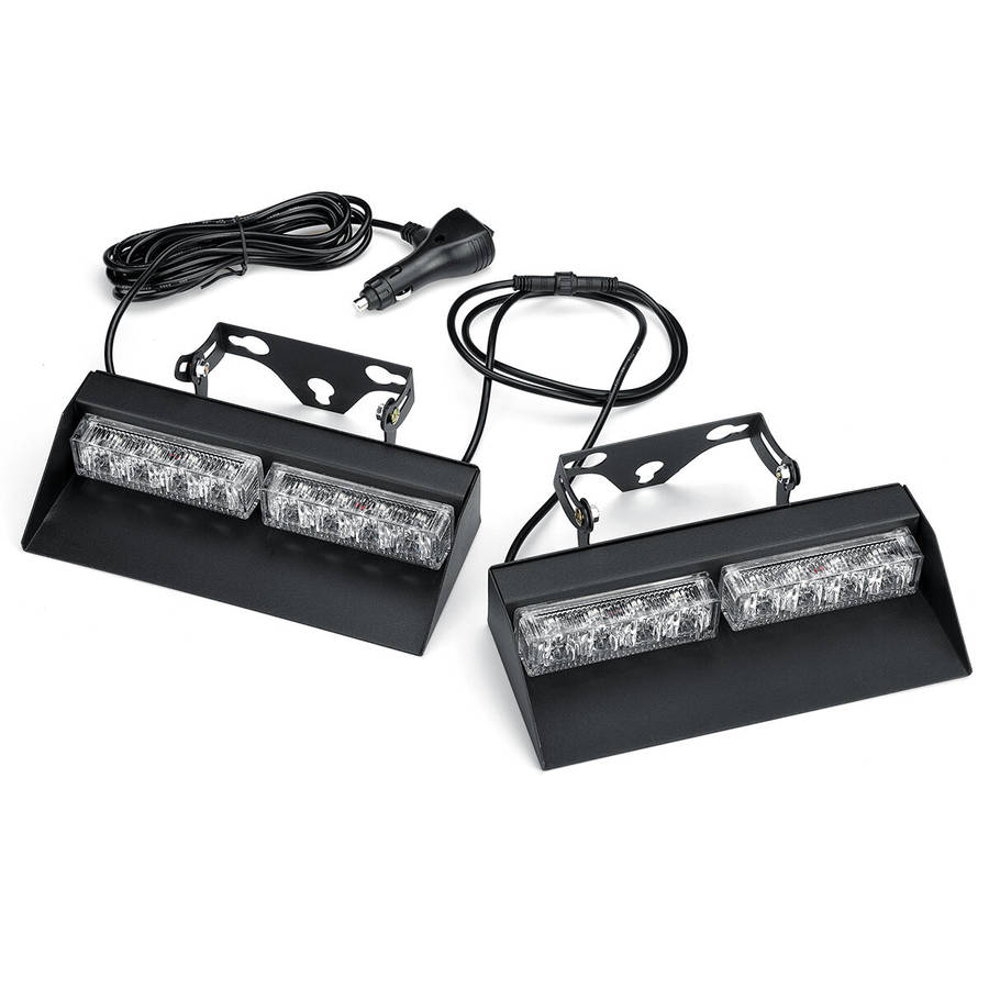 Yellow - 10-30V Emergency Strobe Lights 27 Mode Interior Windshield Lamp With Suction Cups For Truck