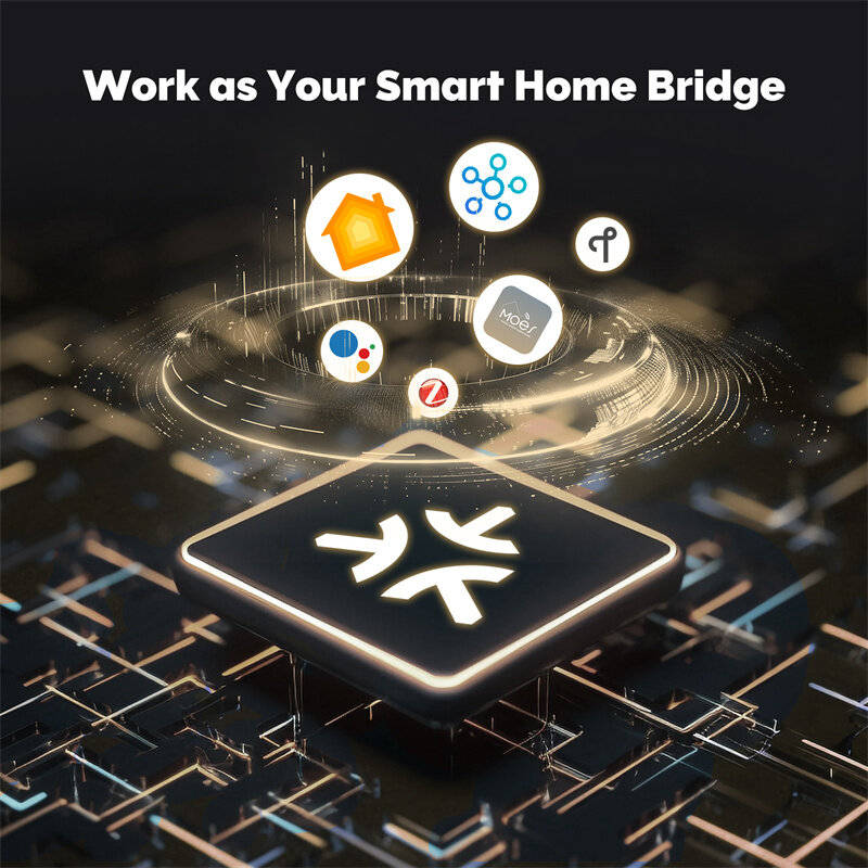 Moes Matter Smart Zigbe Home Bridge Matter Wired Gateway Hub Support Voice Control Via Alexa Google