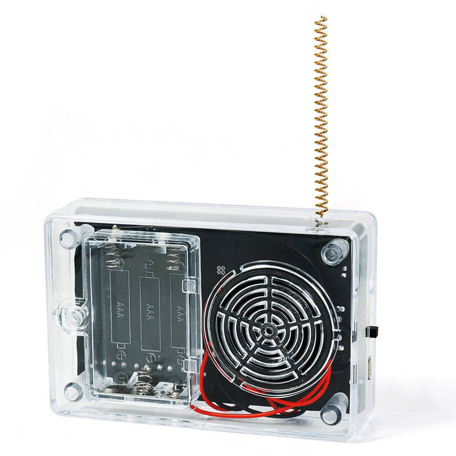 DIY Kit - DIY Smart Intercom Radio Kit Adjustable Frequency 409.85MHz 87-108MHz OLED Display FM Walk