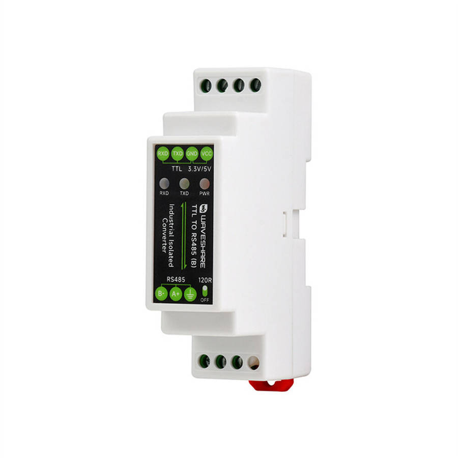 White - Rail-mount TTL To RS485 Galvanic Isolated Converter 600W Lightningproof & Anti-Surge Multi-I
