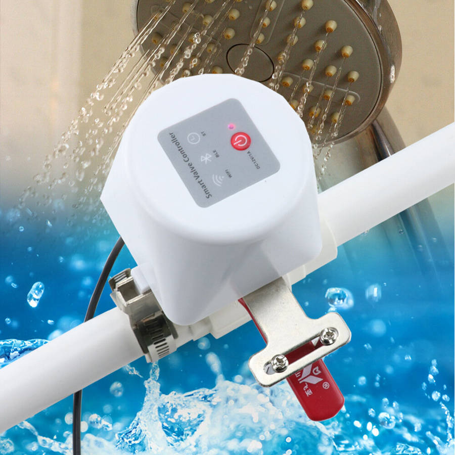 White - Tuya WIFI Smart Gas Valve Controller Garden Water Shut Off Timer Irrigation Controller with