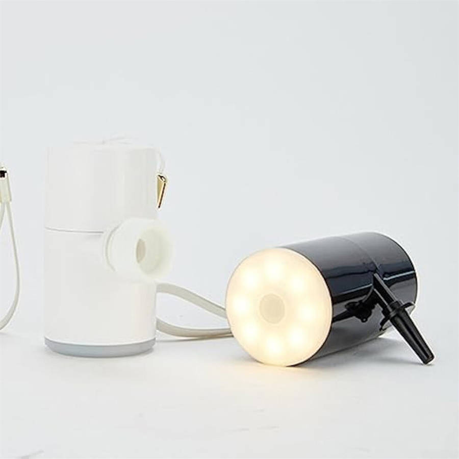 White - 2 in 1 Camping Light Tiny Air Pump Light Inflatable Pump Flextailgear Ultralight USB Chargin