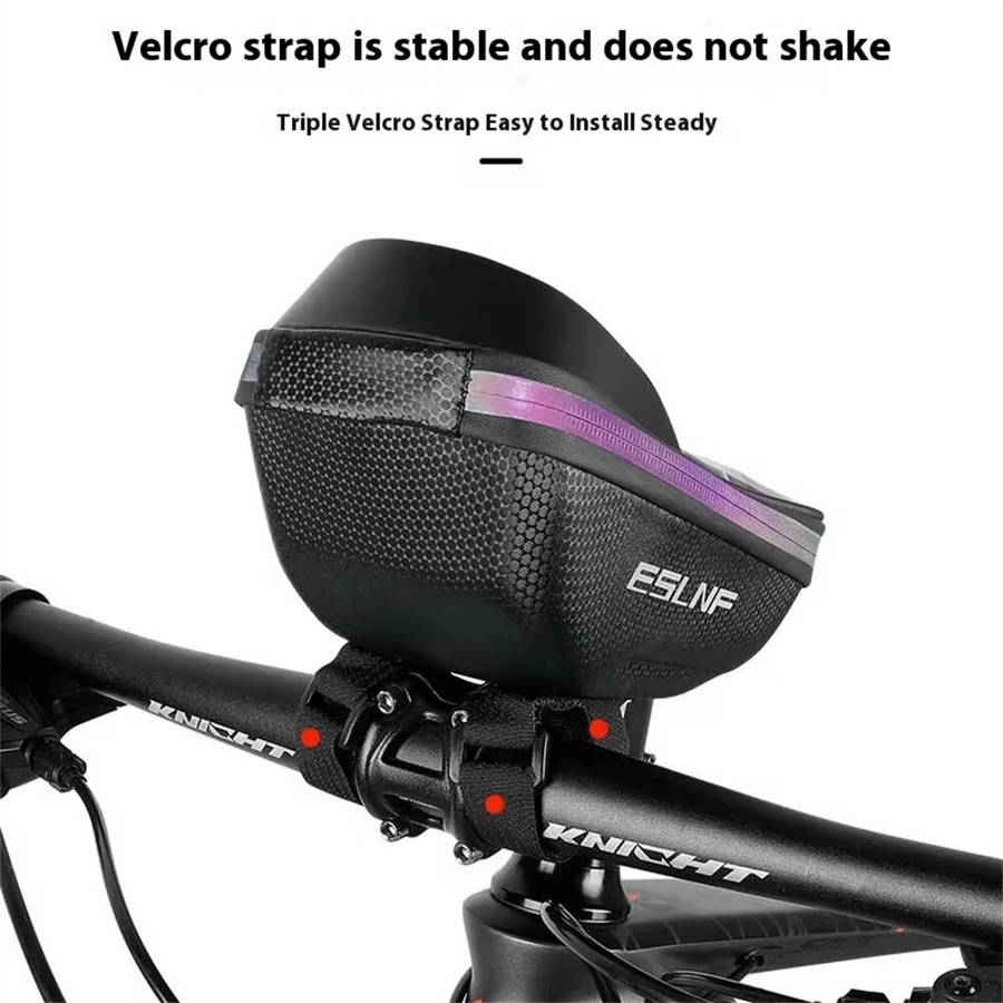 Black - ESLNF Sensitive Touchscreen 8'' Phone Holder Bike Bag Upgraded Sun Visor Hard Shell Waterpro