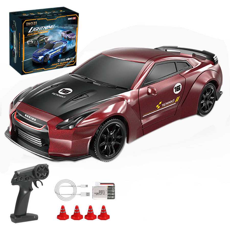 Black - ENOZE 8502 8503 1/43 2.4G 4WD RTR Full Scale Mini Drift RC Car LED Lights Desktop Vehicle Mo