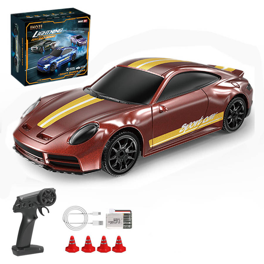 Black - ENOZE 8502 8503 1/43 2.4G 4WD RTR Full Scale Mini Drift RC Car LED Lights Desktop Vehicle Mo