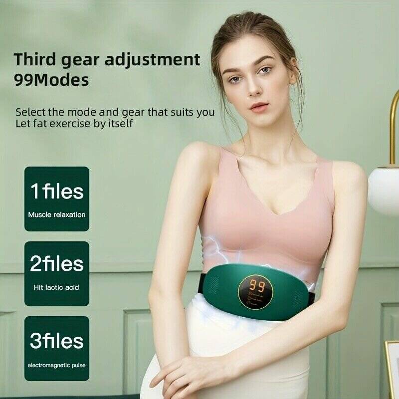 Black - 4 in 1 Electric Vibration Fitness Massager 30W Power EMS High Vibration Tech 3000mAh Battery