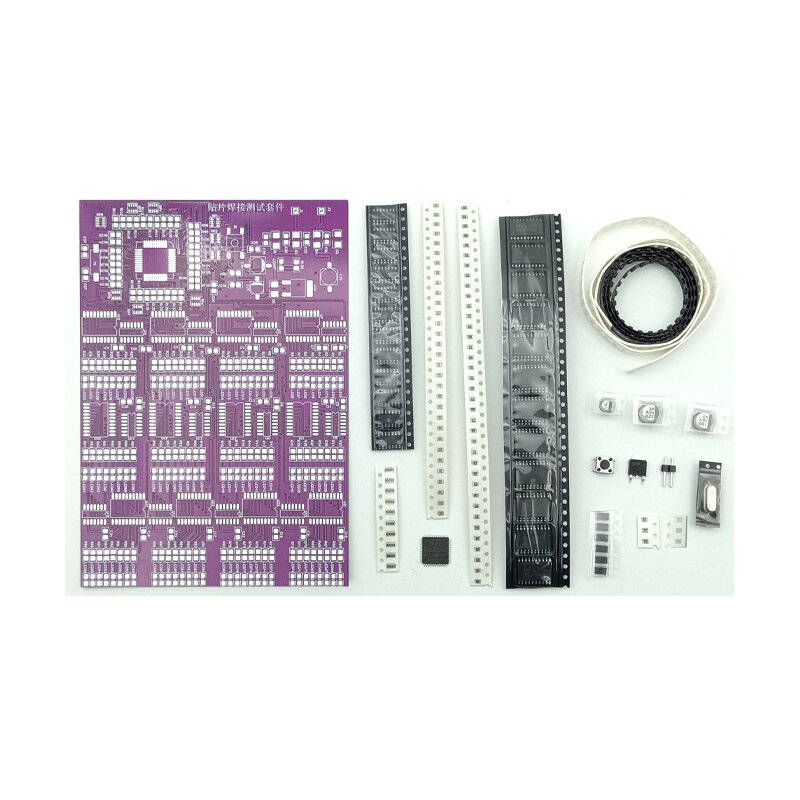 With Battery Holder - SMD Components Soldering Practice Test Kit 300 Pieces LED Circuit Board FR-4 P