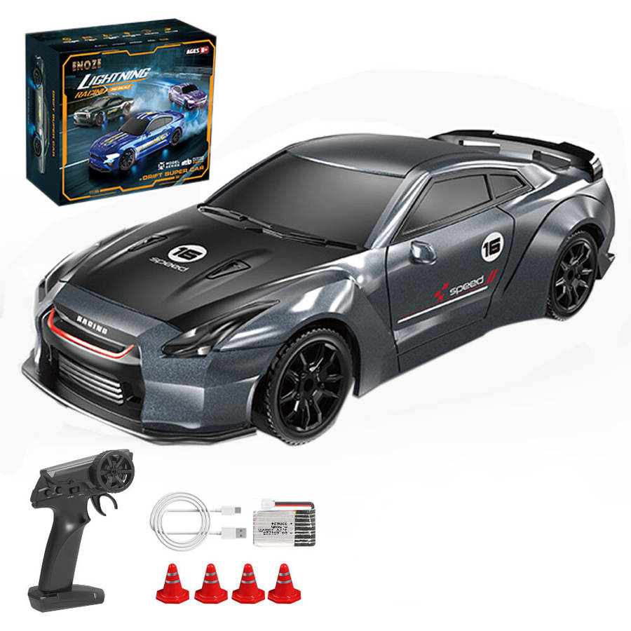 Black - ENOZE 8502 8503 1/43 2.4G 4WD RTR Full Scale Mini Drift RC Car LED Lights Desktop Vehicle Mo