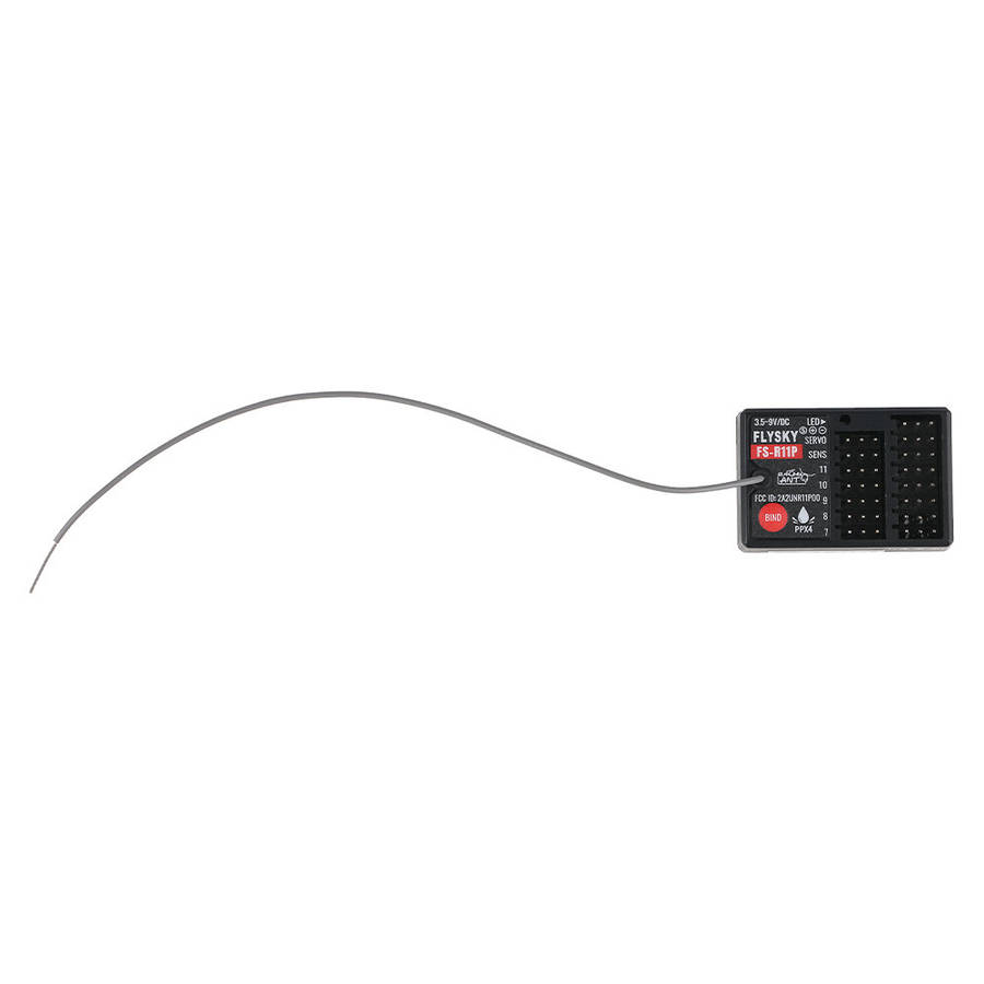 1 PC - Flysky FS-R11P 2.4GHz 11CH ANT Protocol PWM PPM i-BUS S.BUS Receiver Compatible with FS-G11P