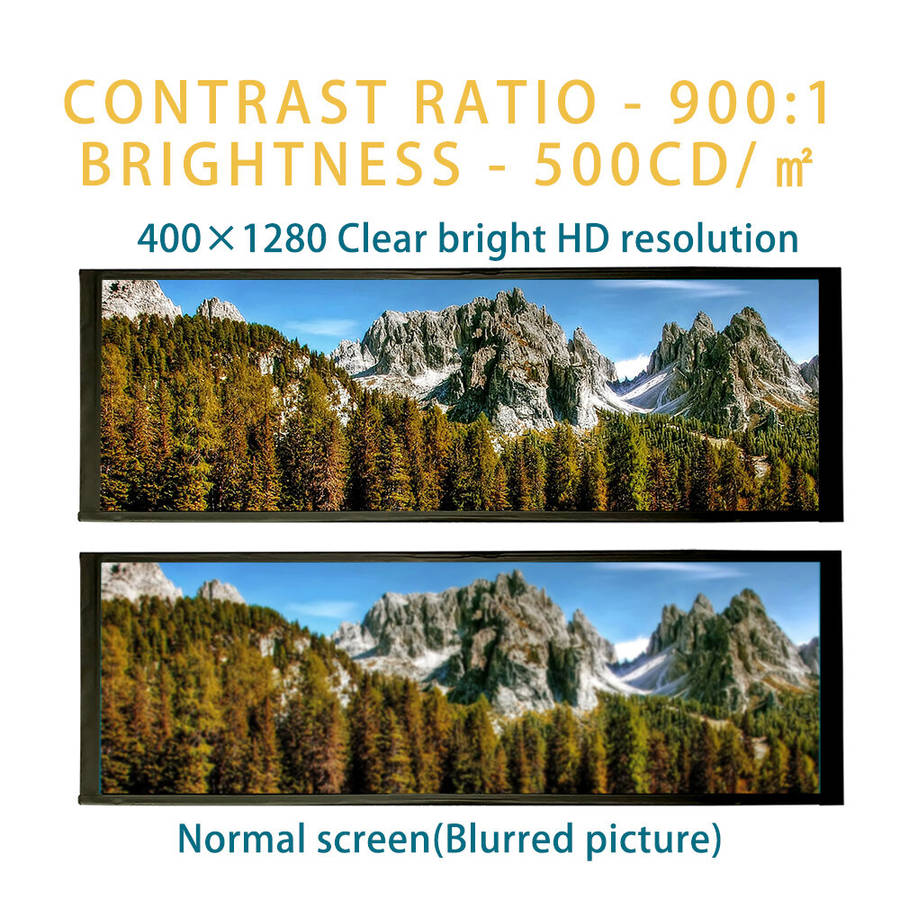 7.9 inch IPS PC Case Secondary Screen 400x1280 TFT LCD Temperature Monitoring Ultra Wide Stretched B