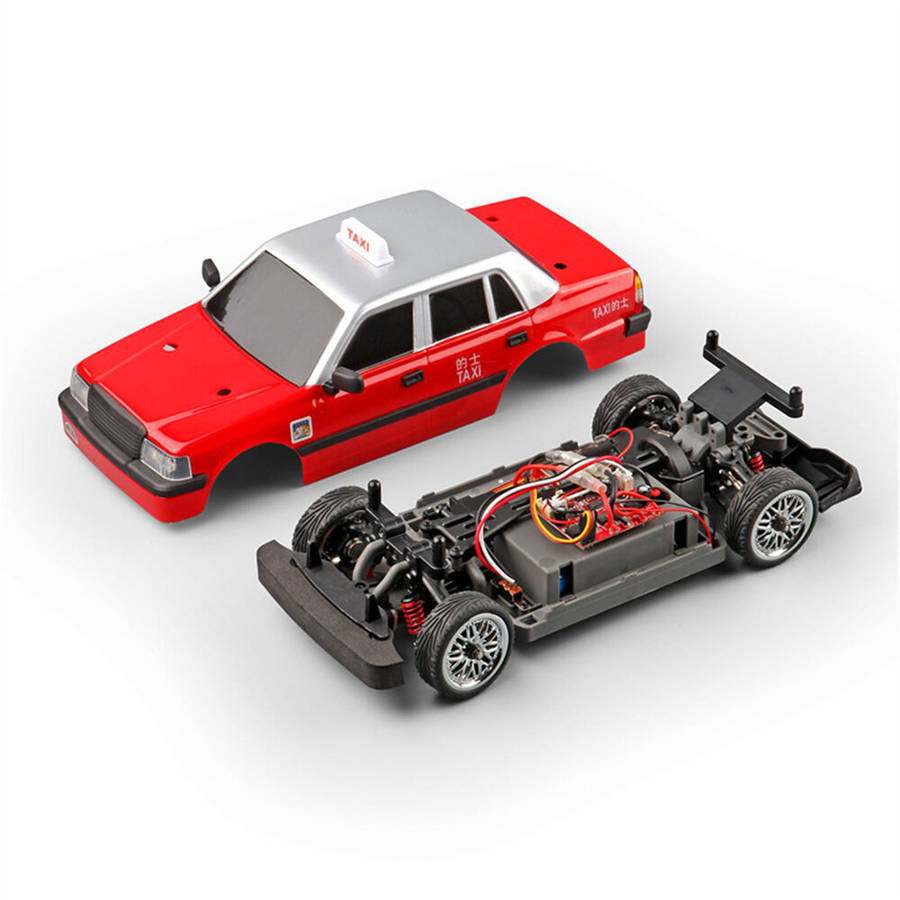 One Battery - MNRC MN38 Taxi 1/16 RTR 2.4G RWD Mini RC Car Drift Sports Truck LED Lights w/ GYRO Ful