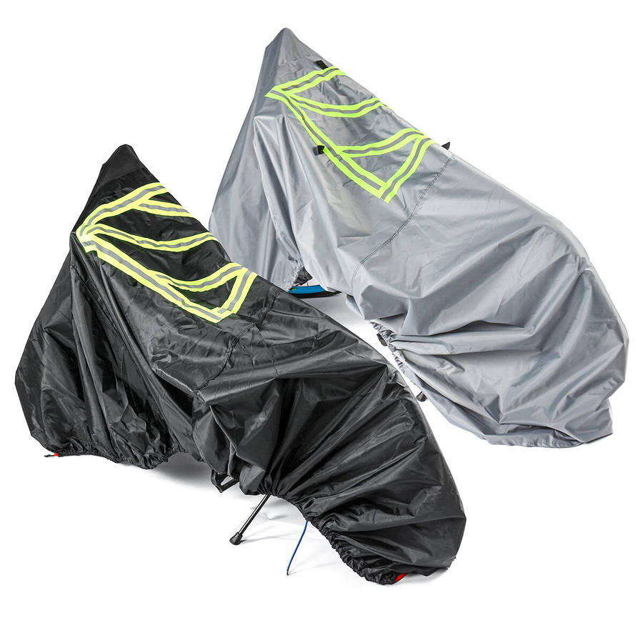 Grey - Protective Cover With Reflective Sign 2-3 Bikes For Motorhome Bike Waterproof Sunscreen