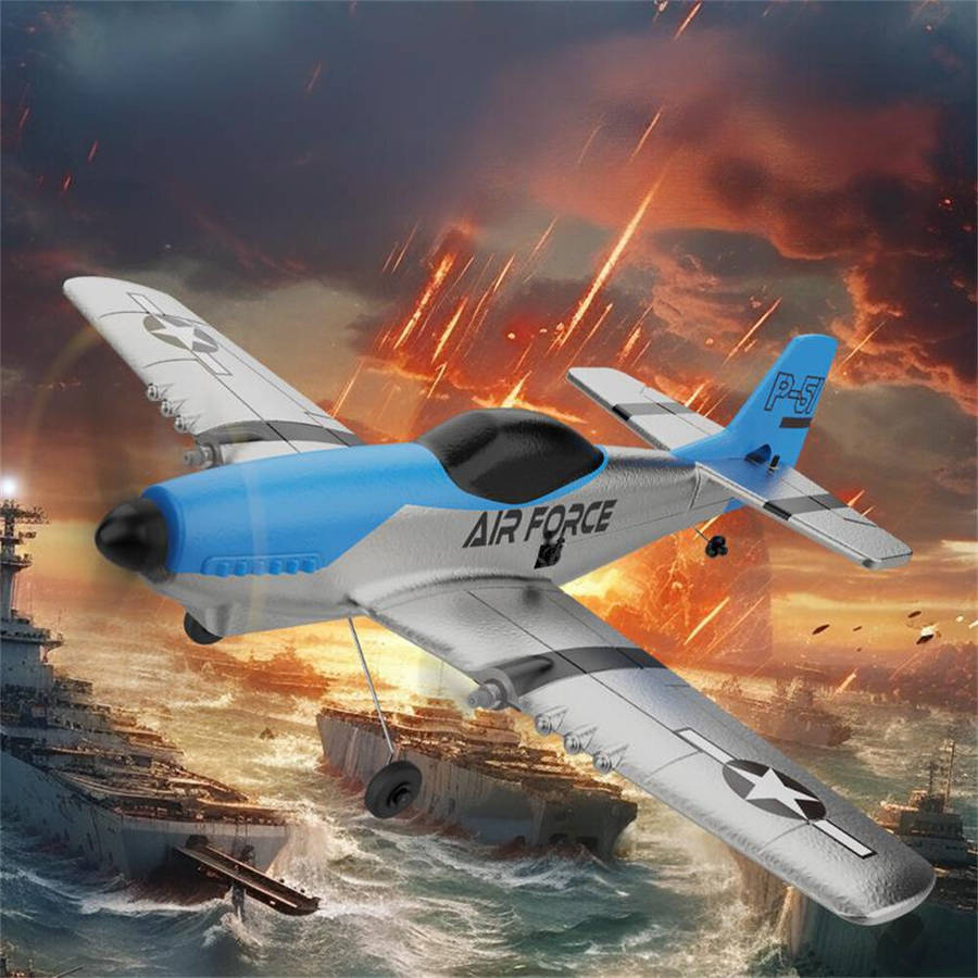 One Battery - SKRC Z63 Air Force 370mm Wingspan 2.4GHz 3CH Built-in Gyro Dual Motor EPP RC Airplane