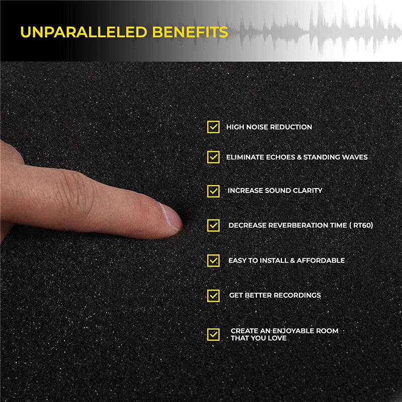 12Pack Sound-Absorbing Cotton Soundproof Foam Panels Noise Dampening Sponge